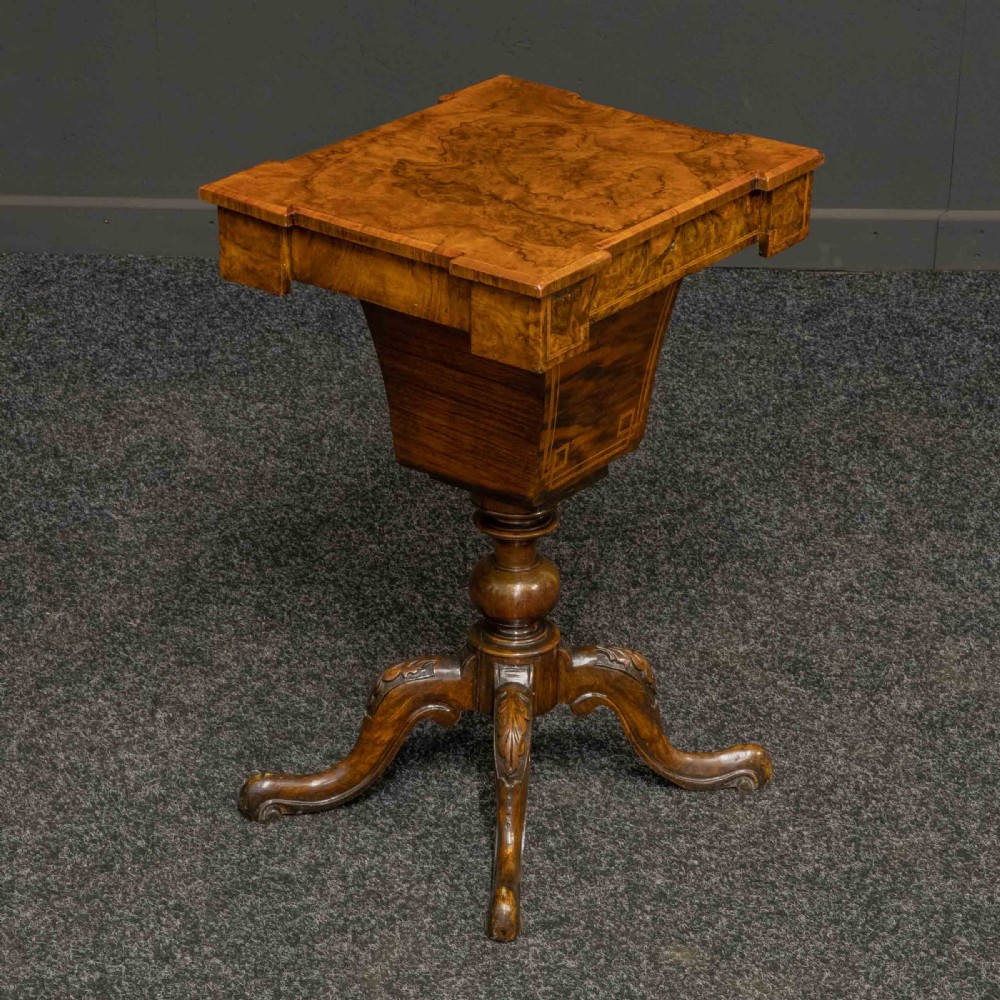 Victorian Walnut Sewing Table View XII