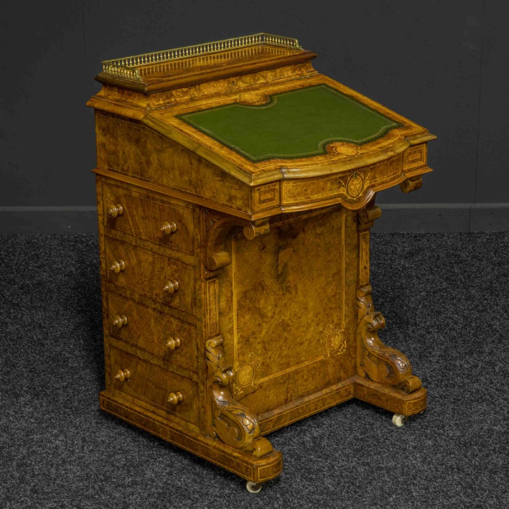 Victorian Walnut Davenport