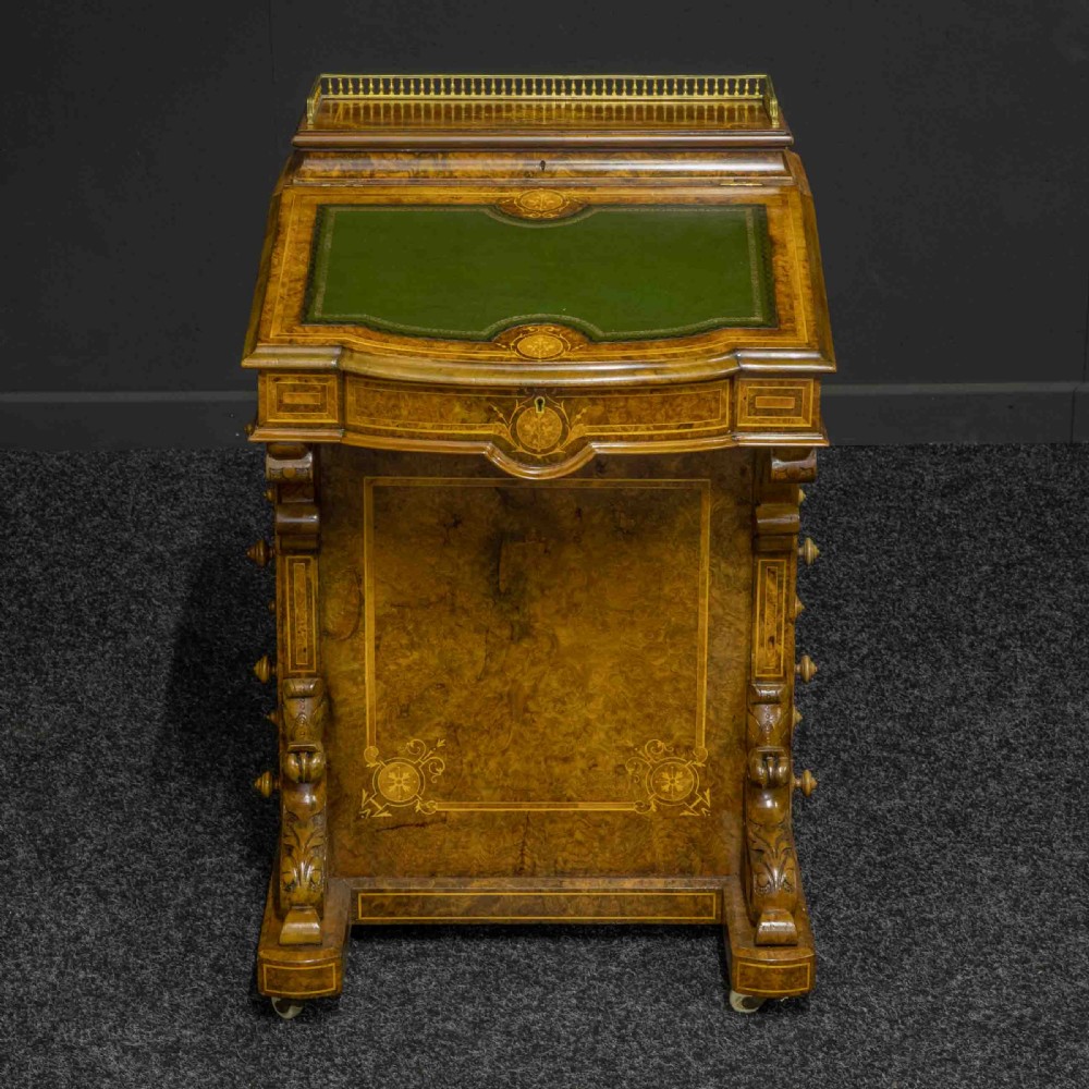 Victorian Walnut Davenport View II