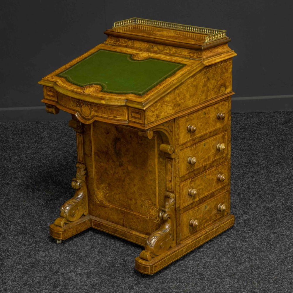 Victorian Walnut Davenport View VI