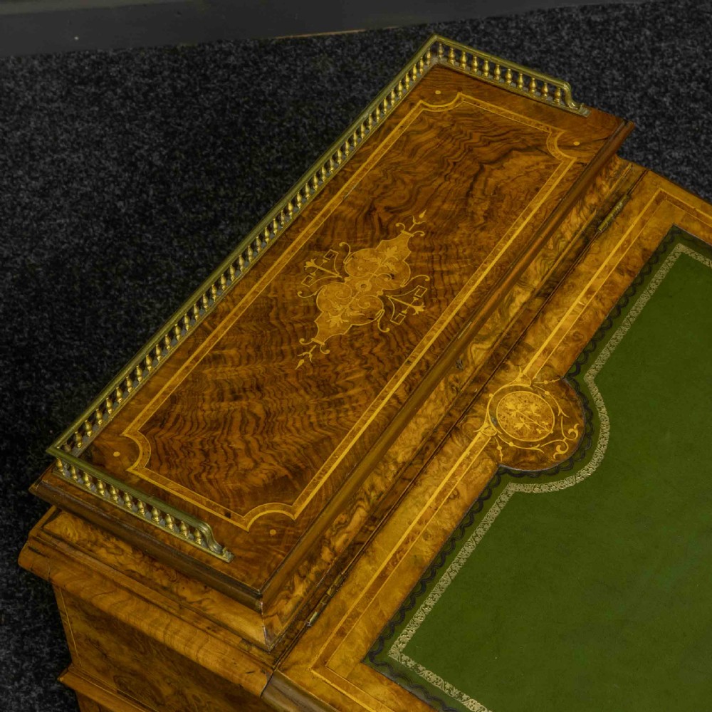 Victorian Walnut Davenport View IX