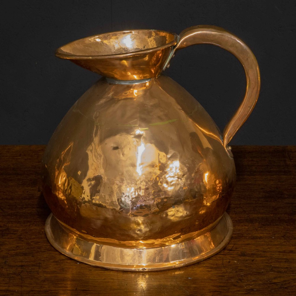 Set of Three Victorian Copper Harvest Flagons View IV
