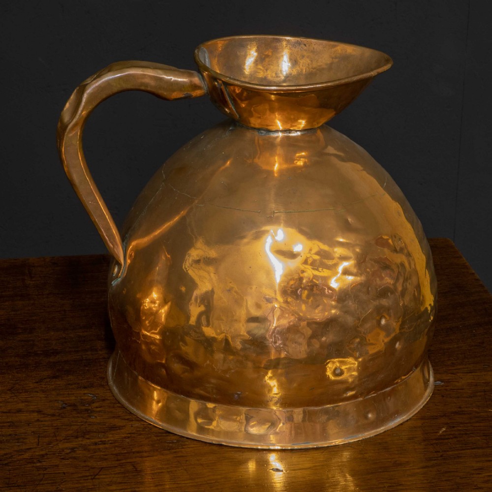 Set of Three Victorian Copper Harvest Flagons View XIV