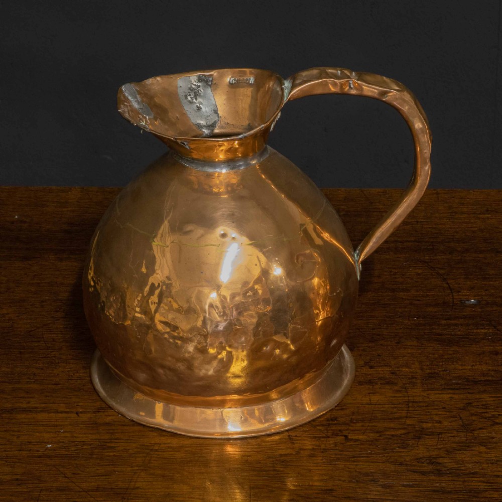 Set of Three Victorian Copper Harvest Flagons View III