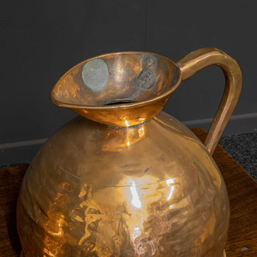 Set of Three Victorian Copper Harvest Flagons View IX