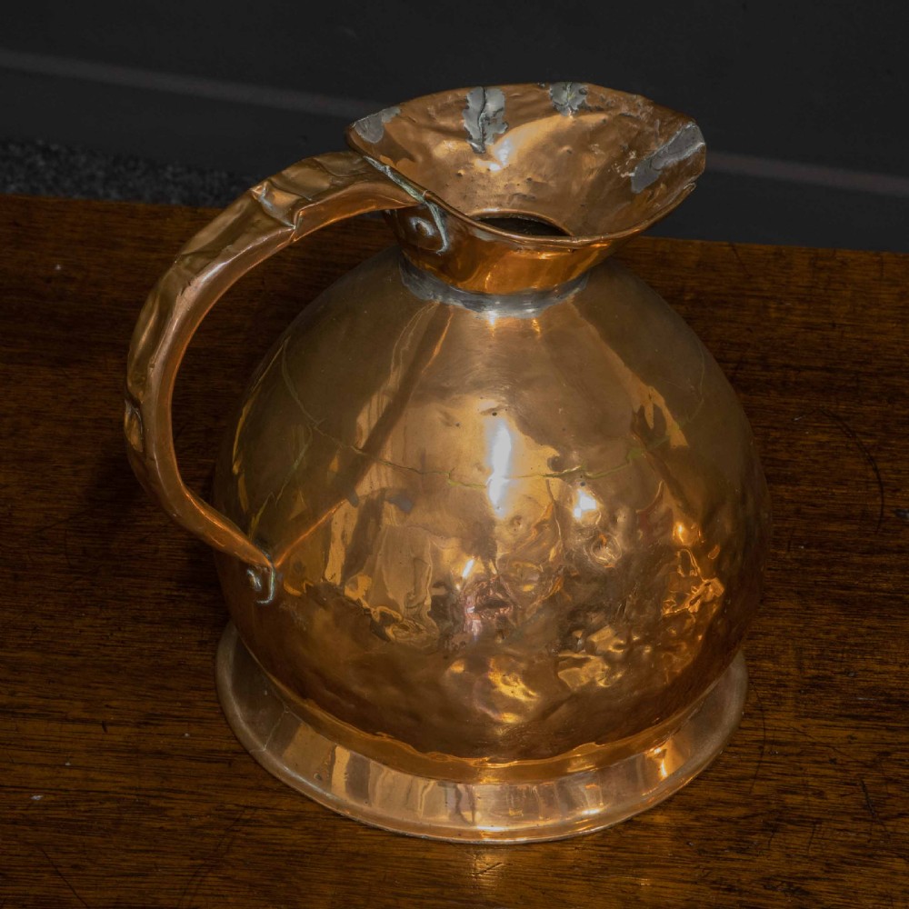 Set of Three Victorian Copper Harvest Flagons View XII