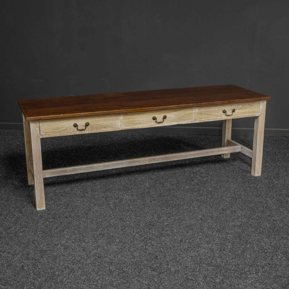 Country Style Three Drawer Dining Table