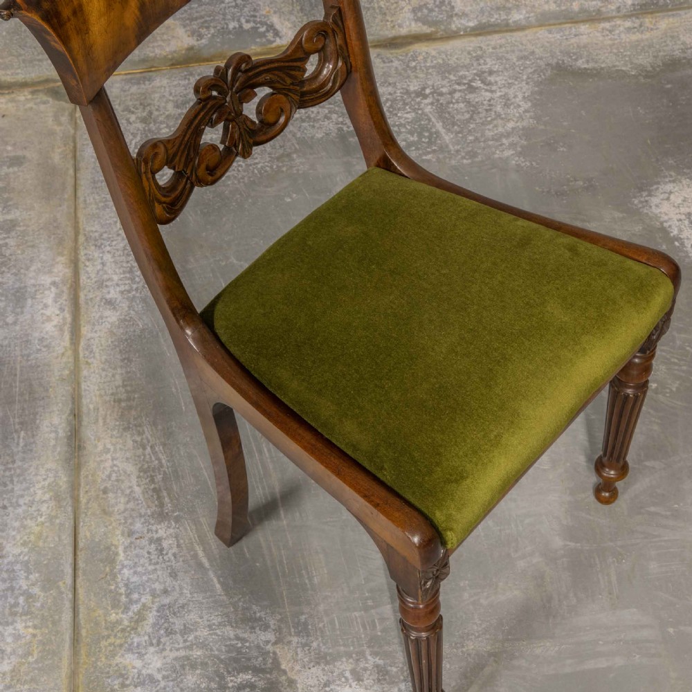 Set of Four William IV Mahogany Dining Chairs View V