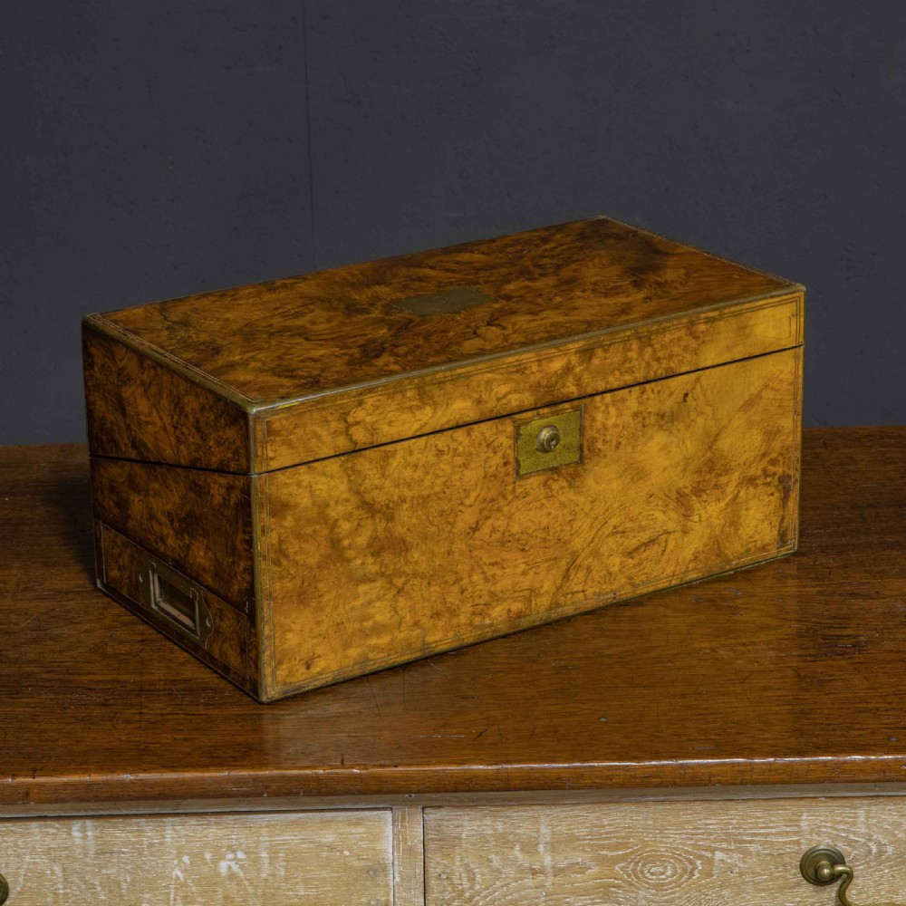 Victorian Burr Walnut Writing Box