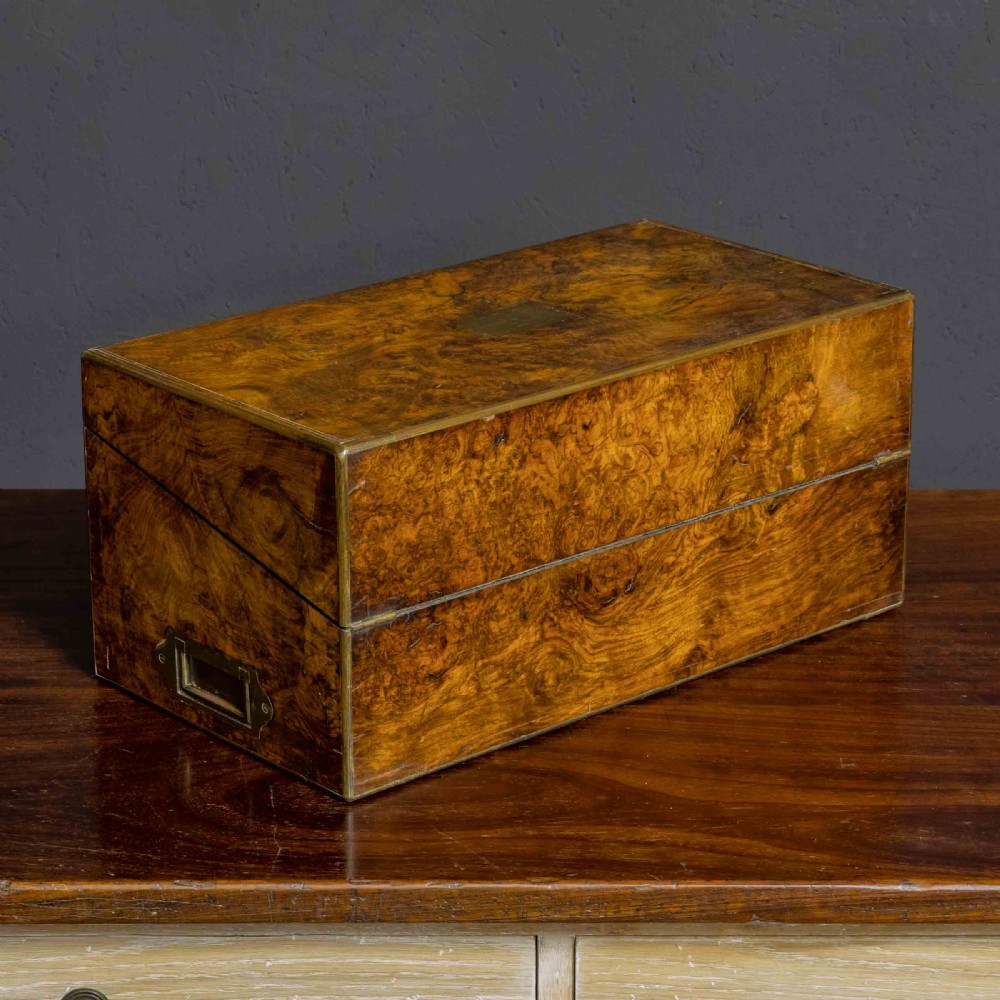 Victorian Burr Walnut Writing Box View VI