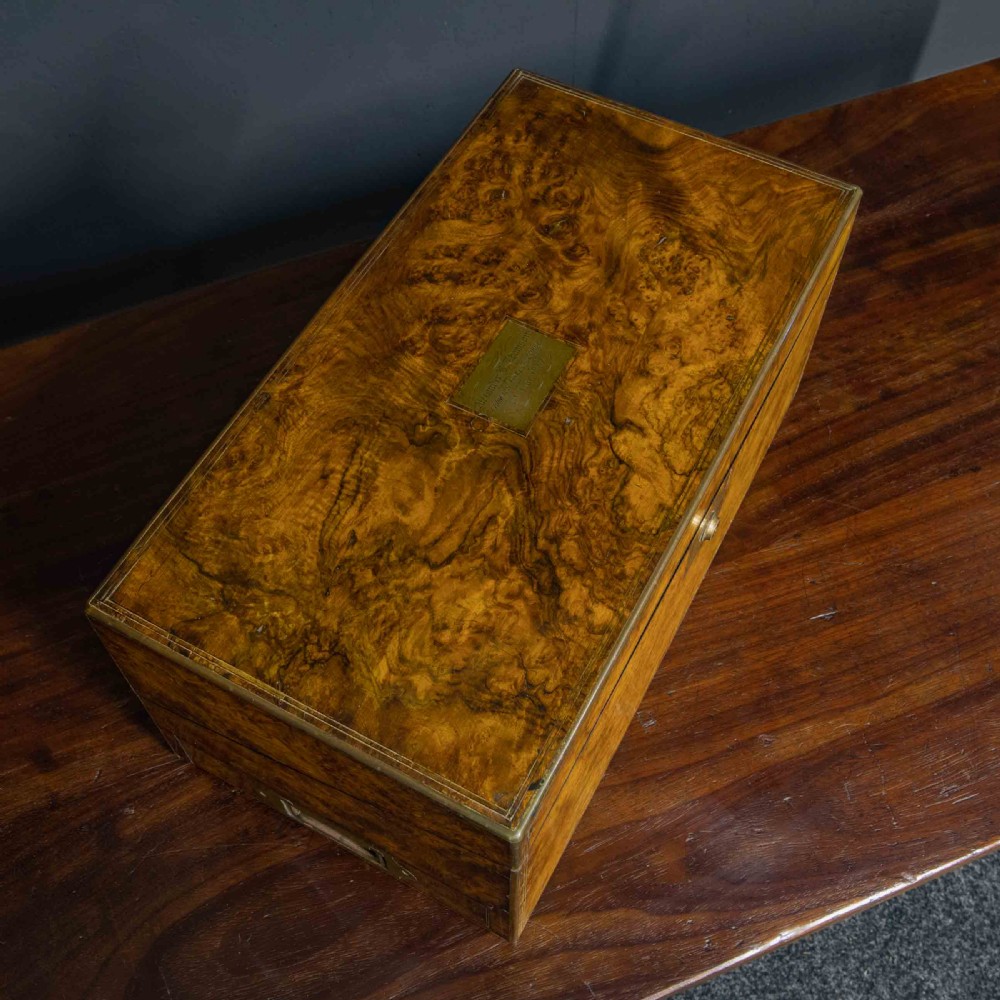 Victorian Burr Walnut Writing Box View IX