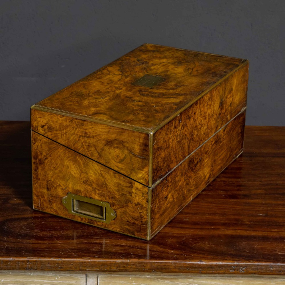 Victorian Burr Walnut Writing Box View XIV
