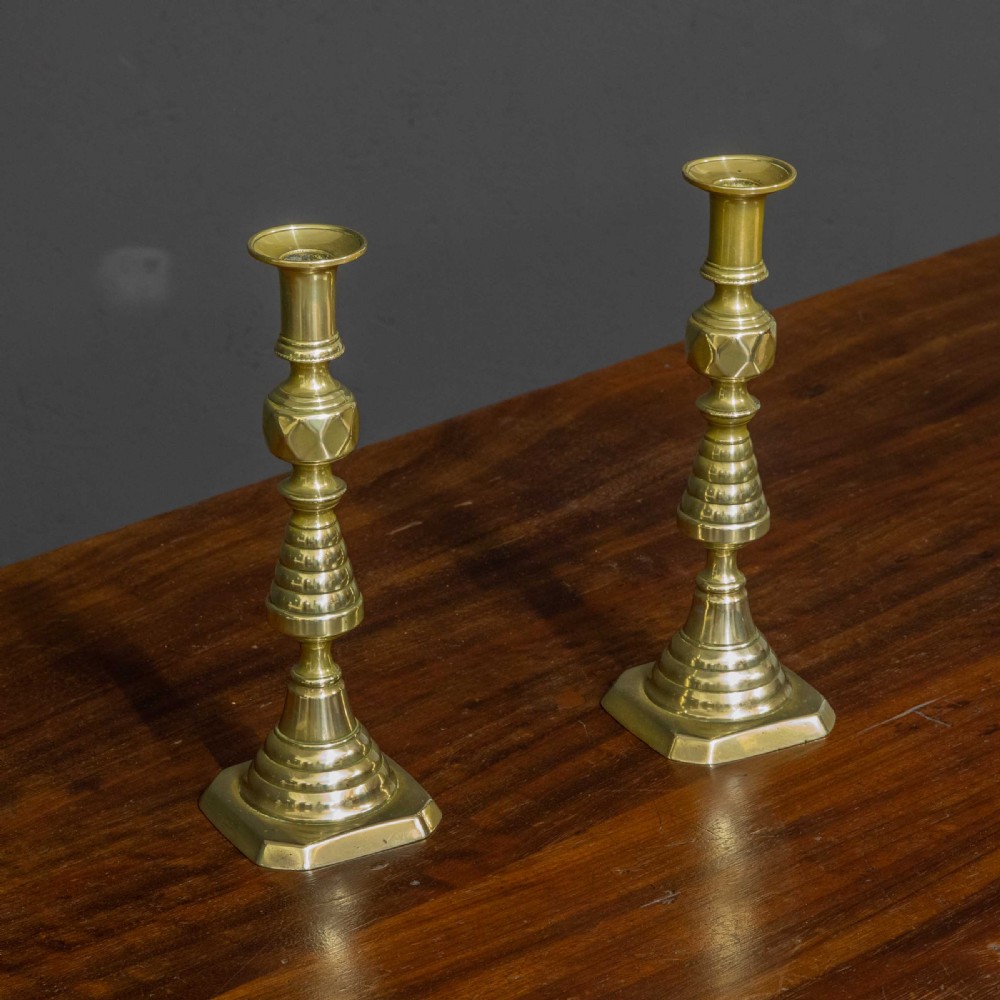 Victorian Brass Candlesticks