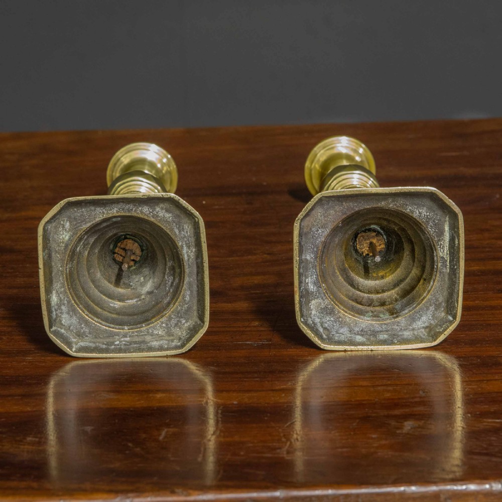 Victorian Brass Candlesticks View IV