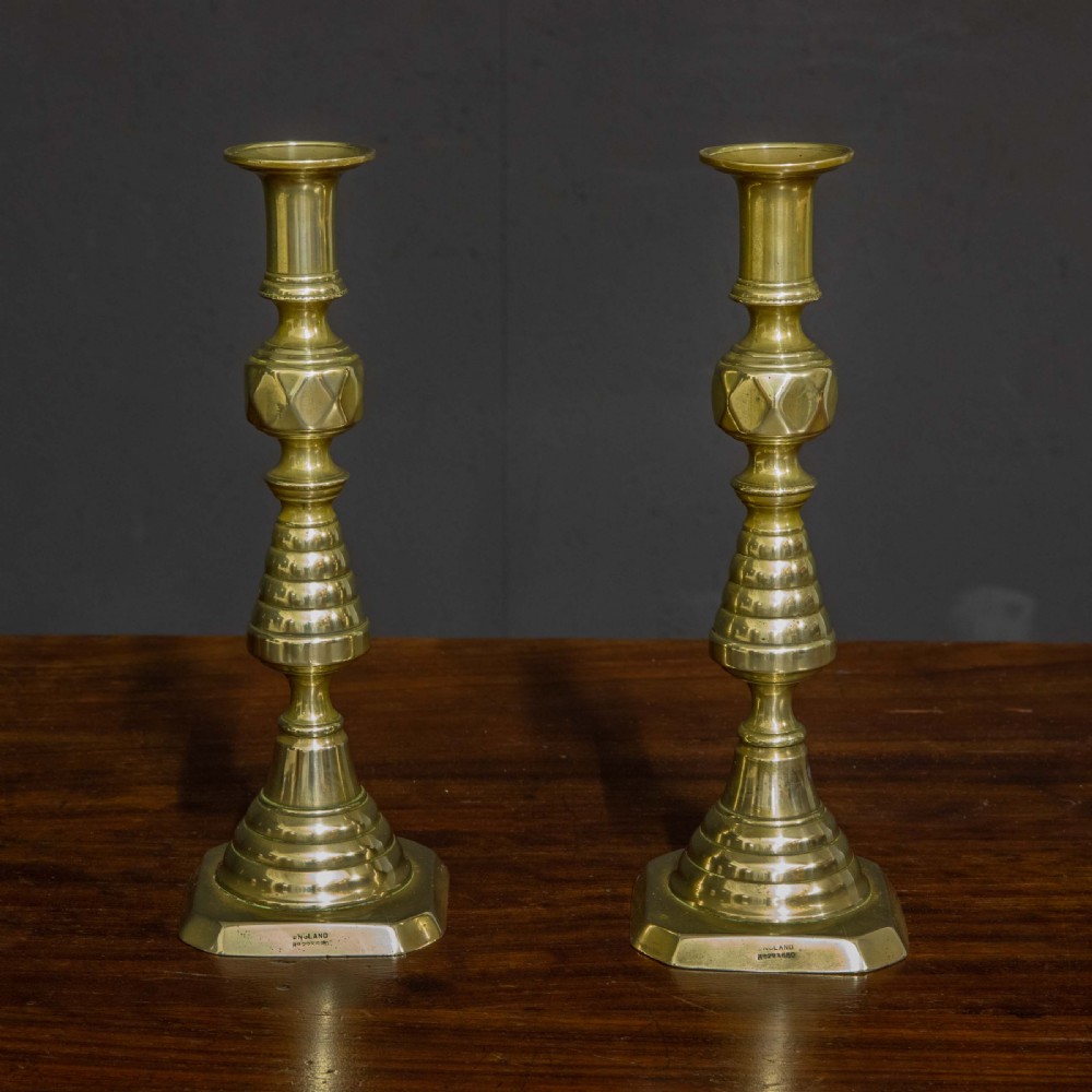 Victorian Brass Candlesticks View VII