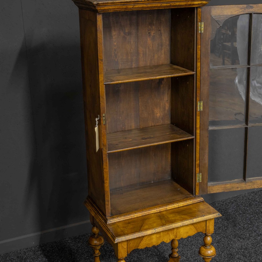 William and Mary Style Walnut Display Cabinet View VI