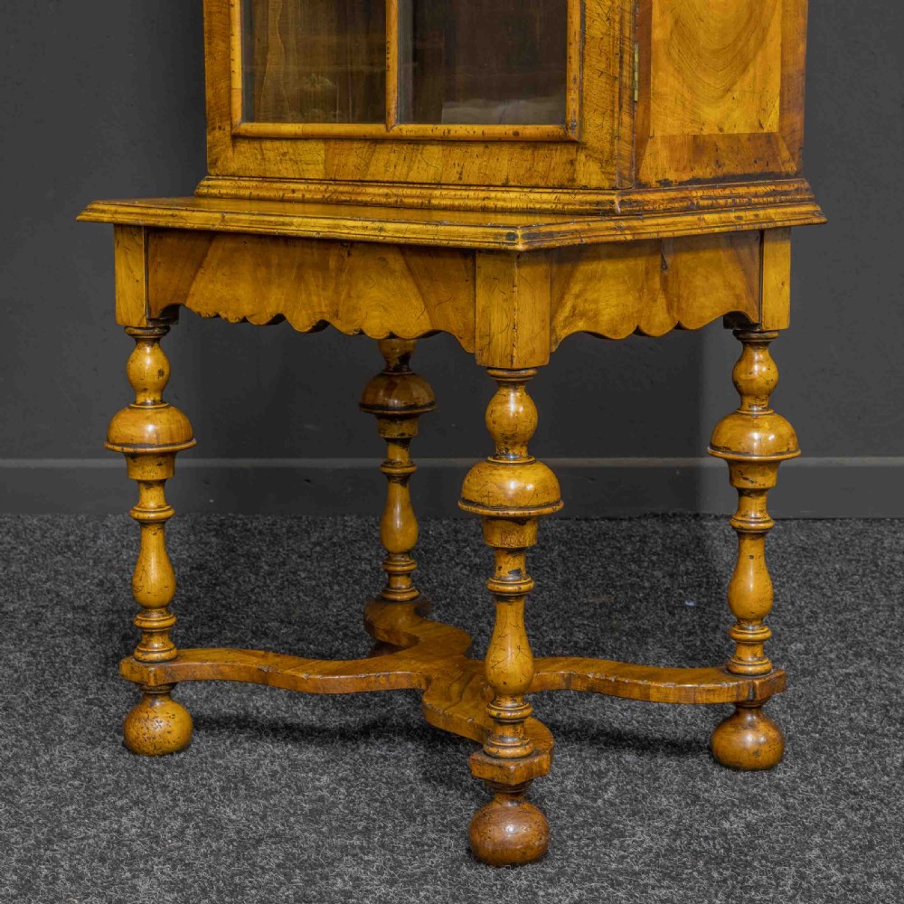 William and Mary Style Walnut Display Cabinet View IX