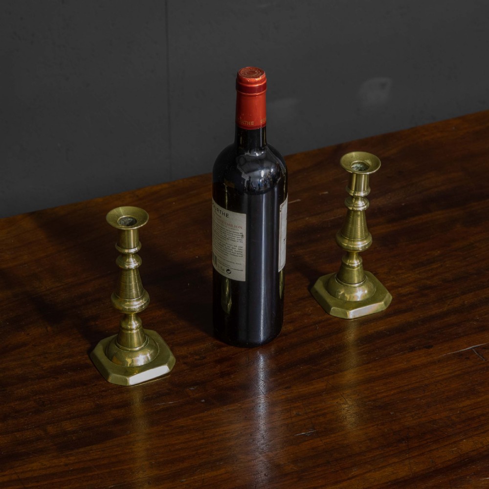 Victorian Brass Candlesticks View II