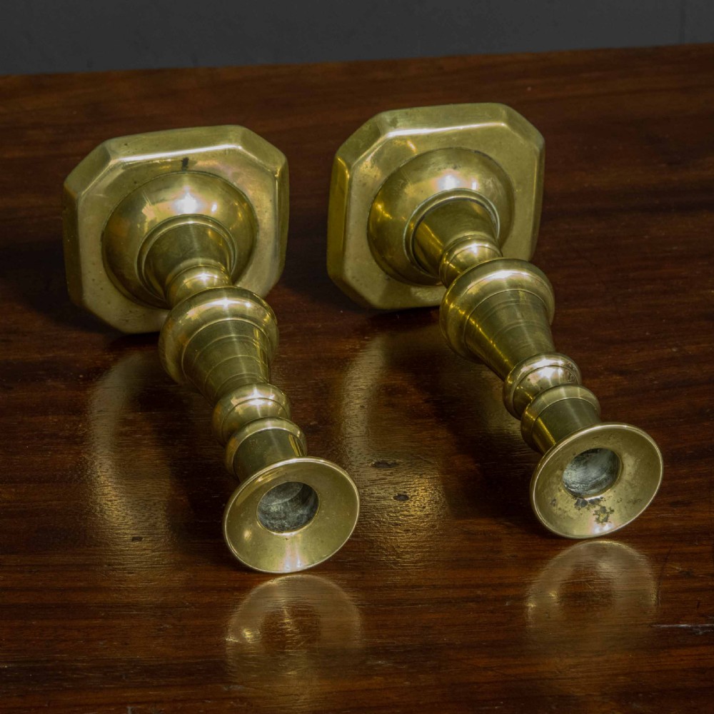 Victorian Brass Candlesticks View V