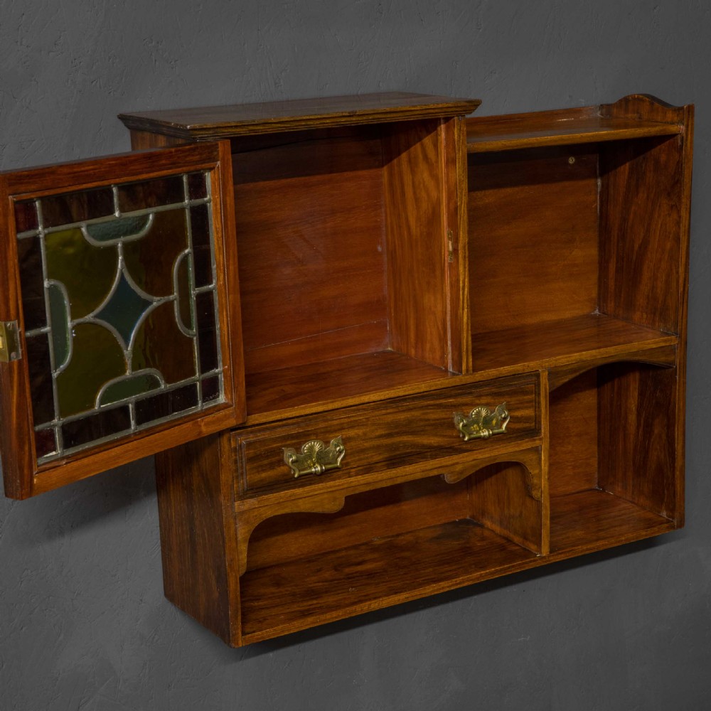 Edwardian Walnut Wall Shelves View IV