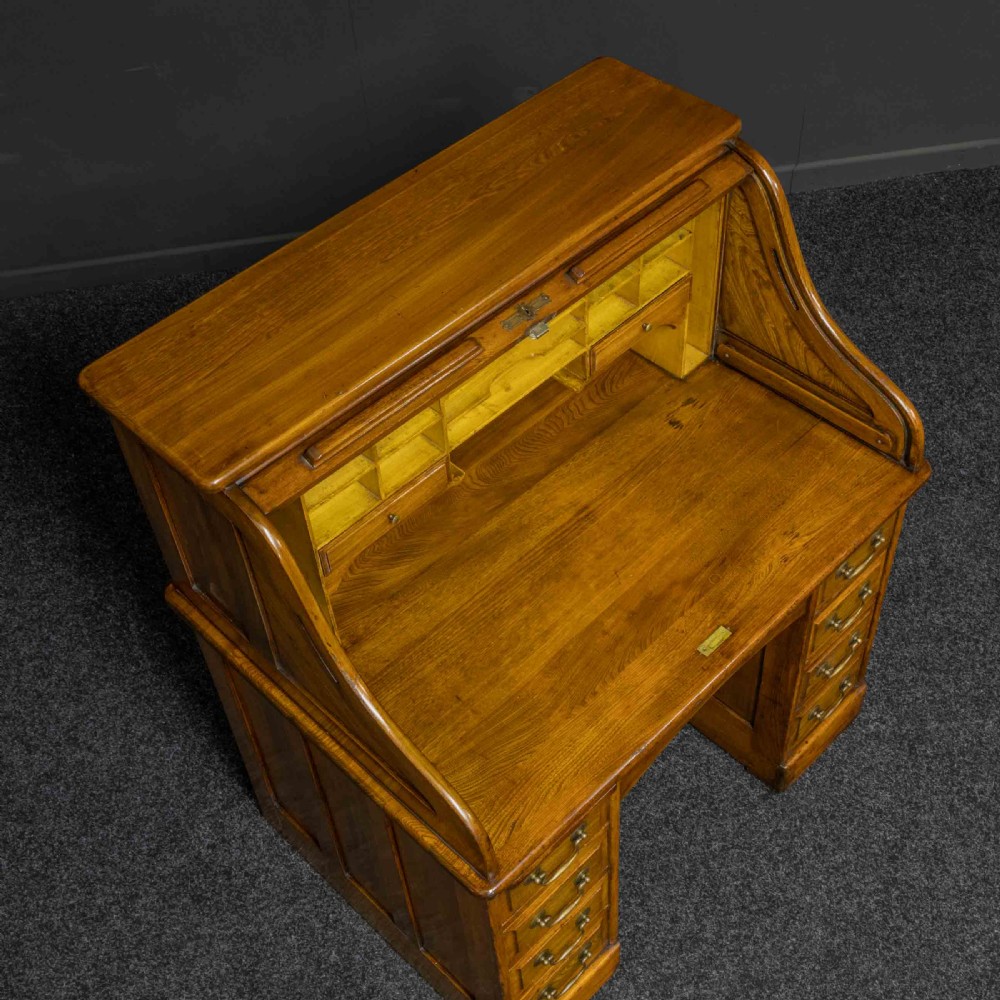 Walnut Roll Top Desk View IV