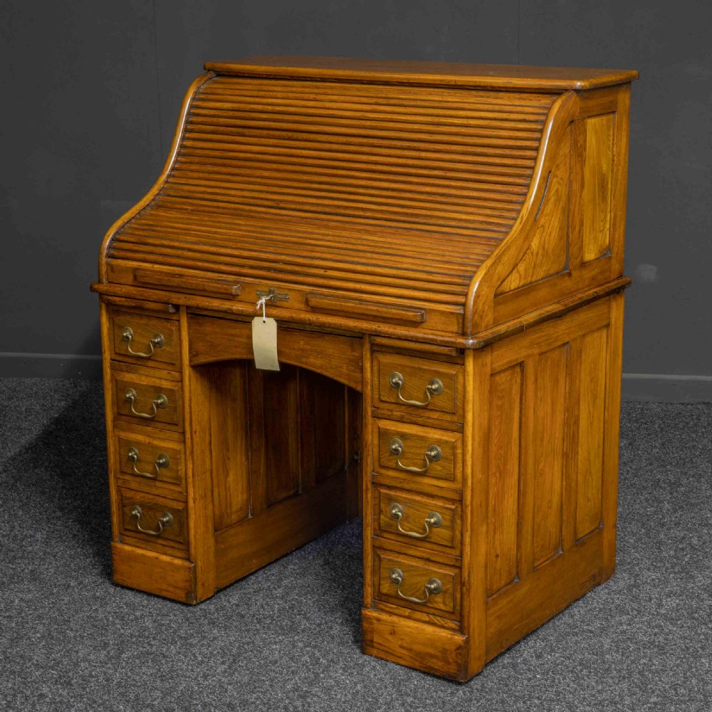 Walnut Roll Top Desk View VIII