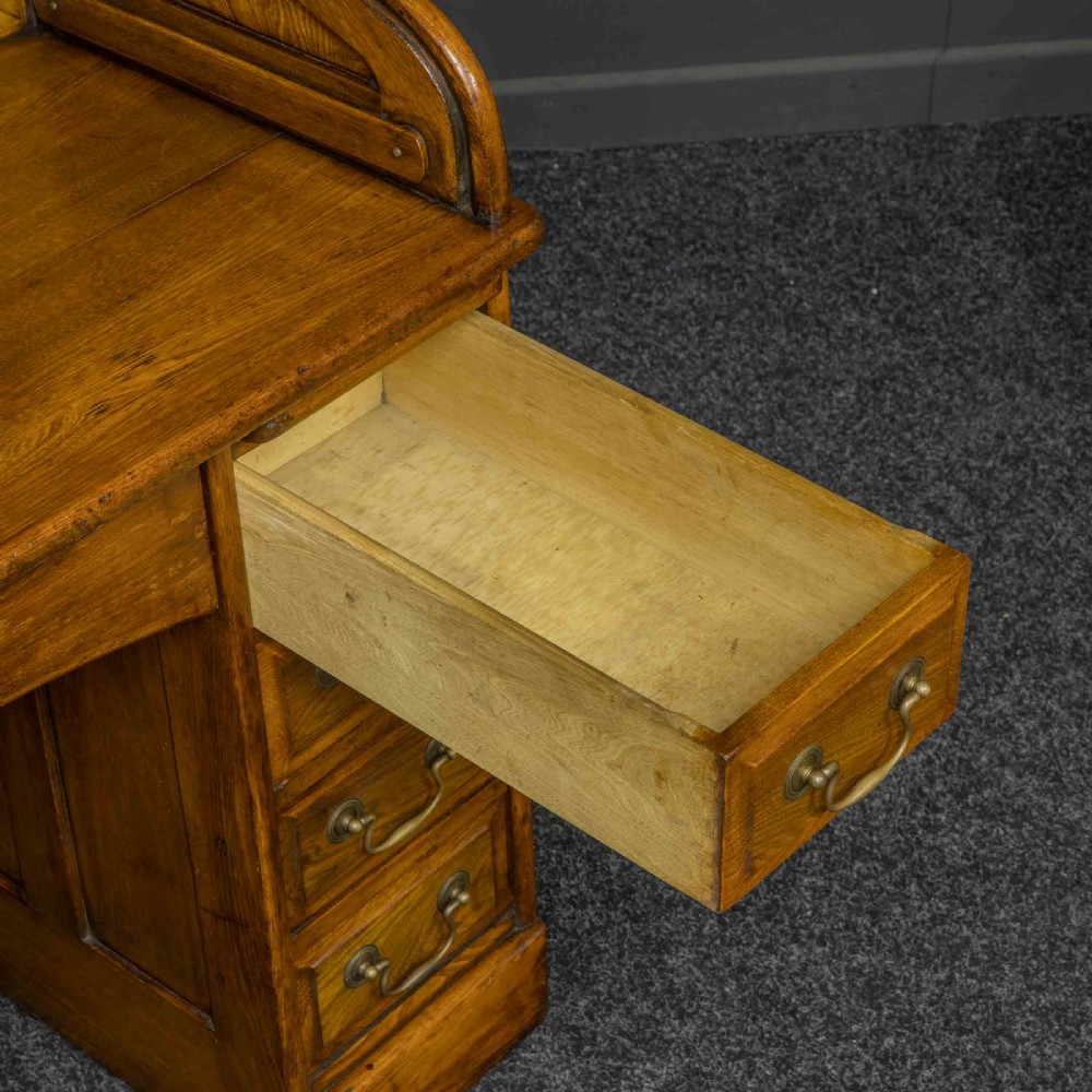 Walnut Roll Top Desk View XII