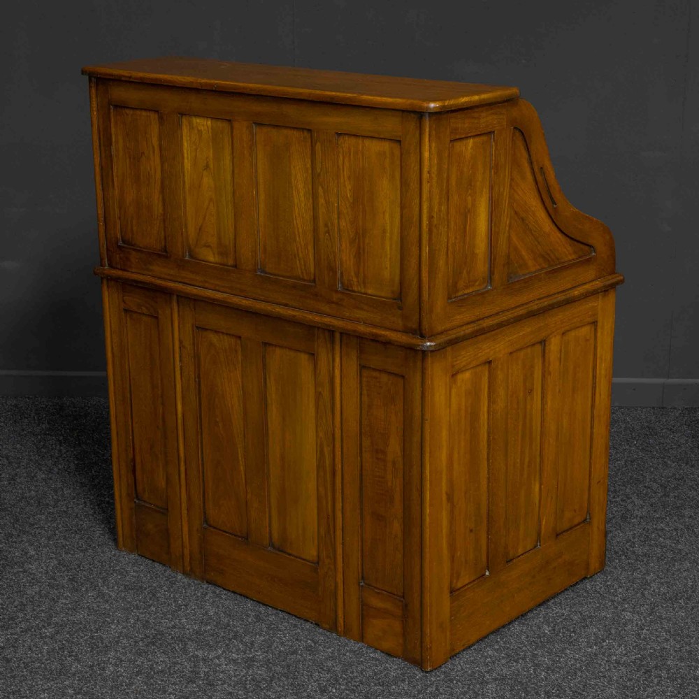 Walnut Roll Top Desk View XVII