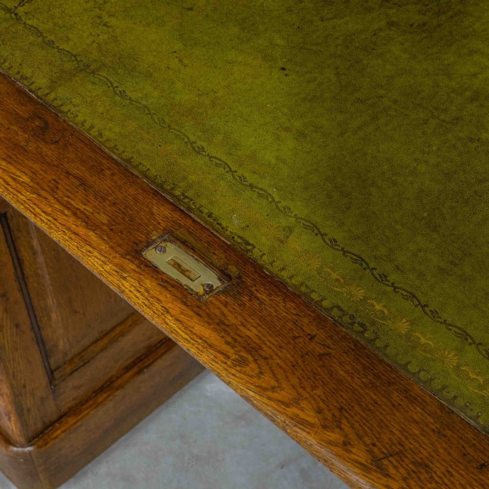 Edwardian Oak Roll Top Desk View IX