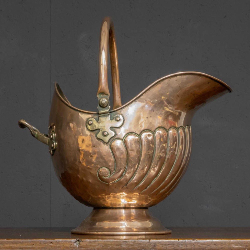 Victorian Copper Coal Helmet
