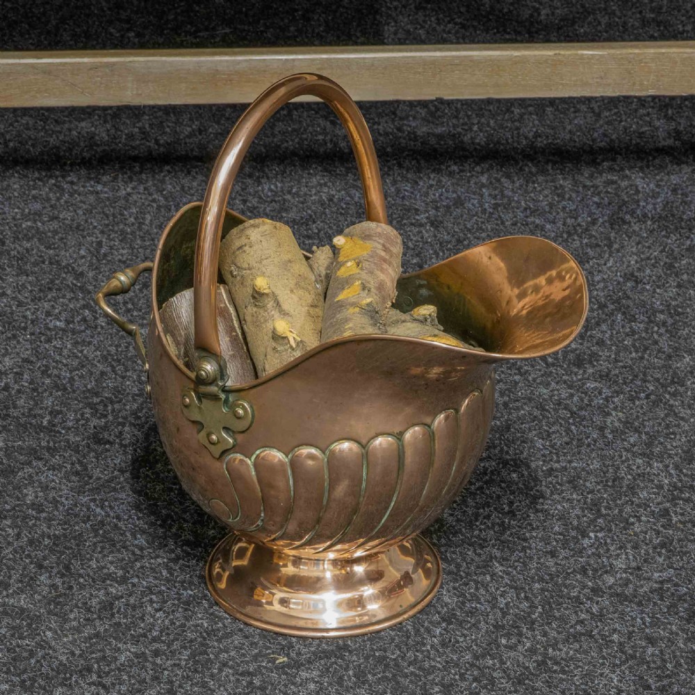 Victorian Copper Coal Helmet View IV