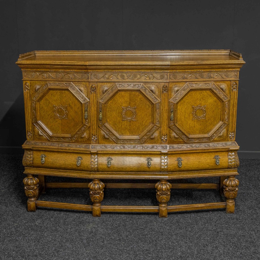 Carved Oak Side Cupboard View VI