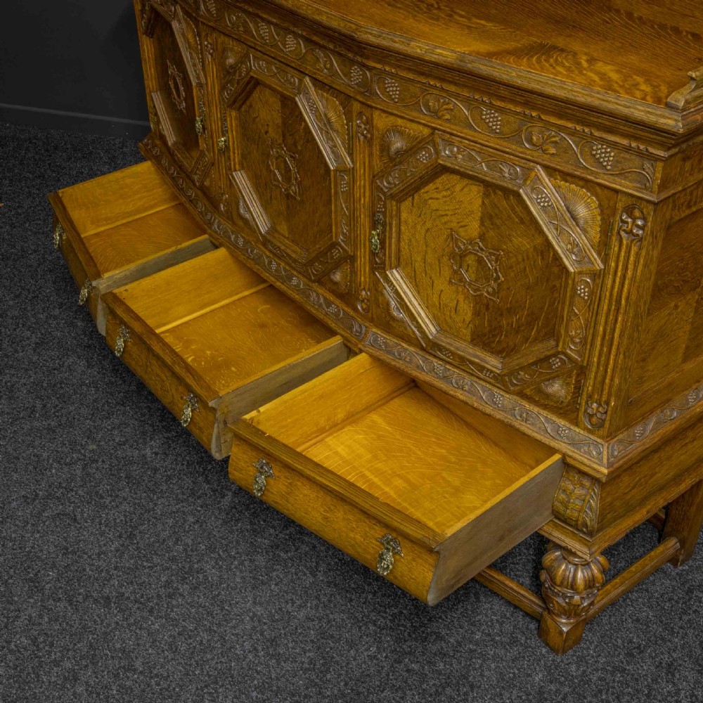 Carved Oak Side Cupboard View VII