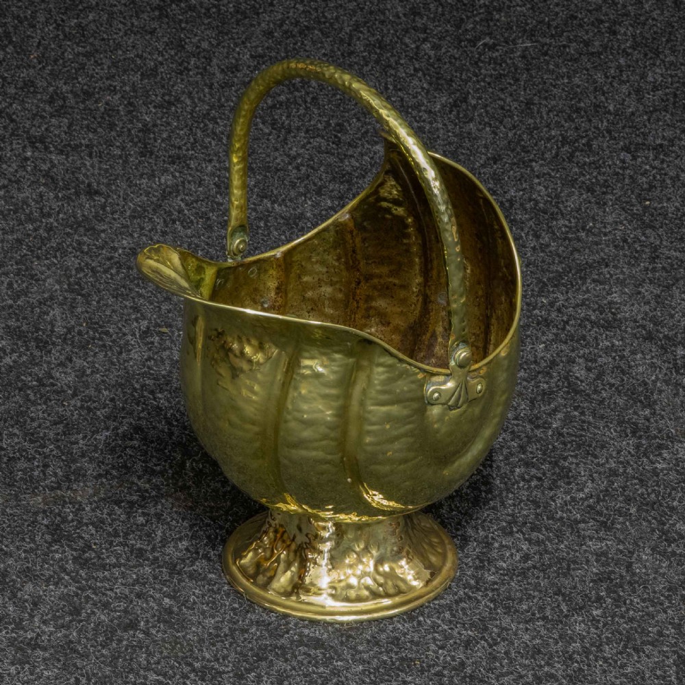 Victorian Brass Coal Helmet View II
