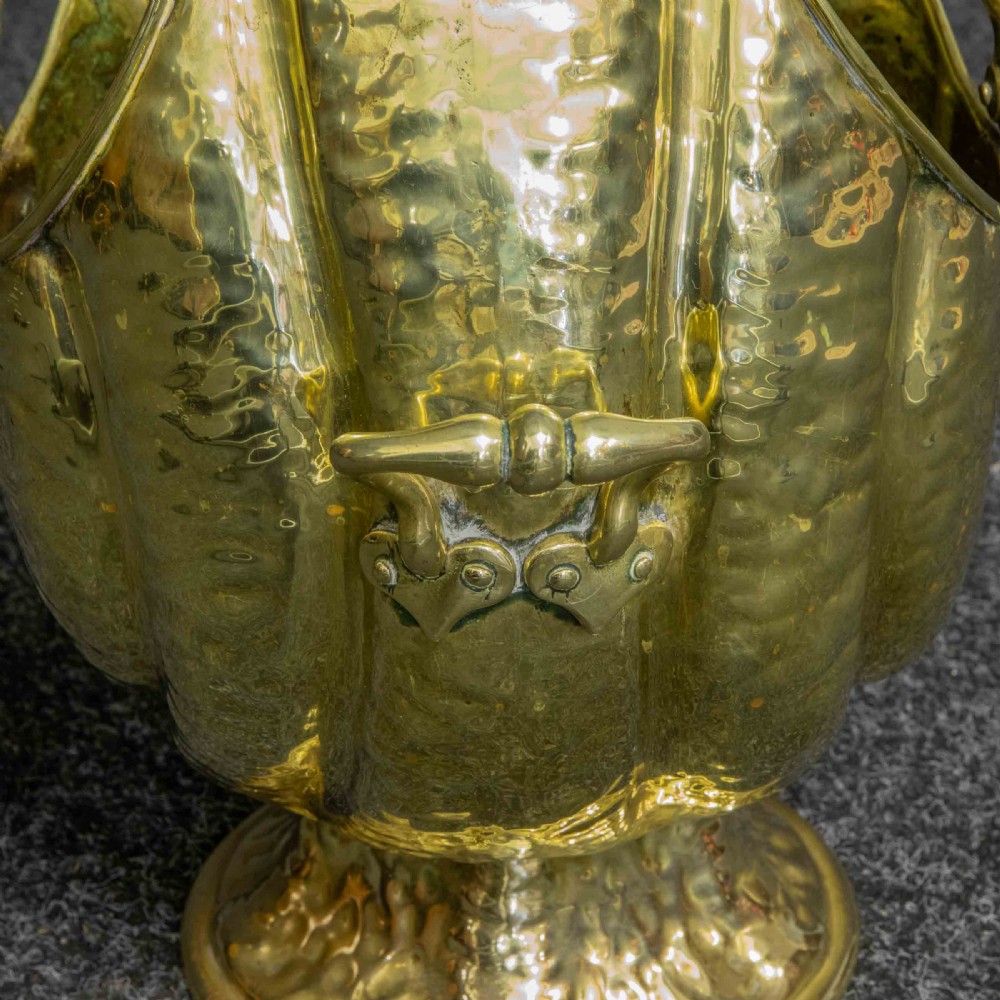 Victorian Brass Coal Helmet View IV