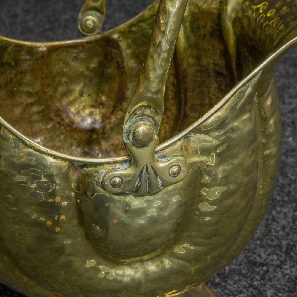 Victorian Brass Coal Helmet View V