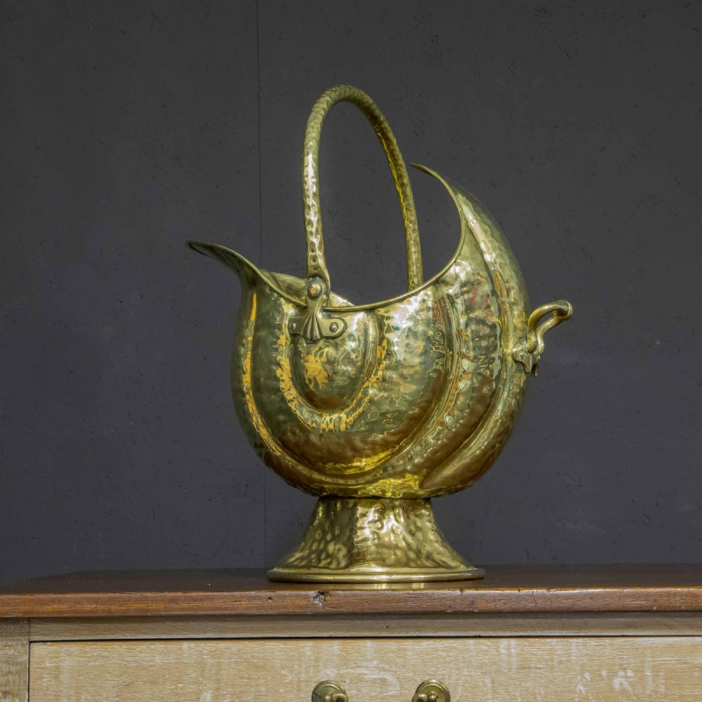 Victorian Brass Coal Helmet View XI