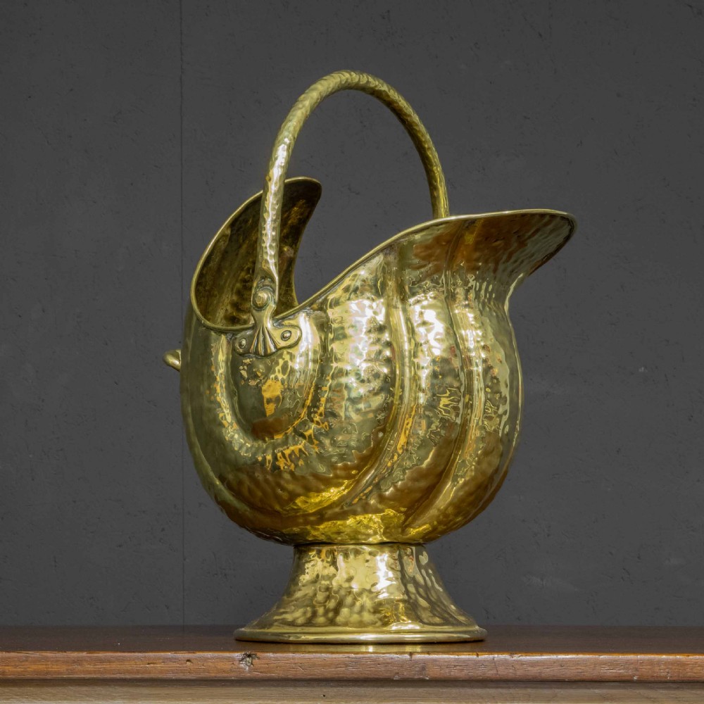 Victorian Brass Coal Helmet View XII