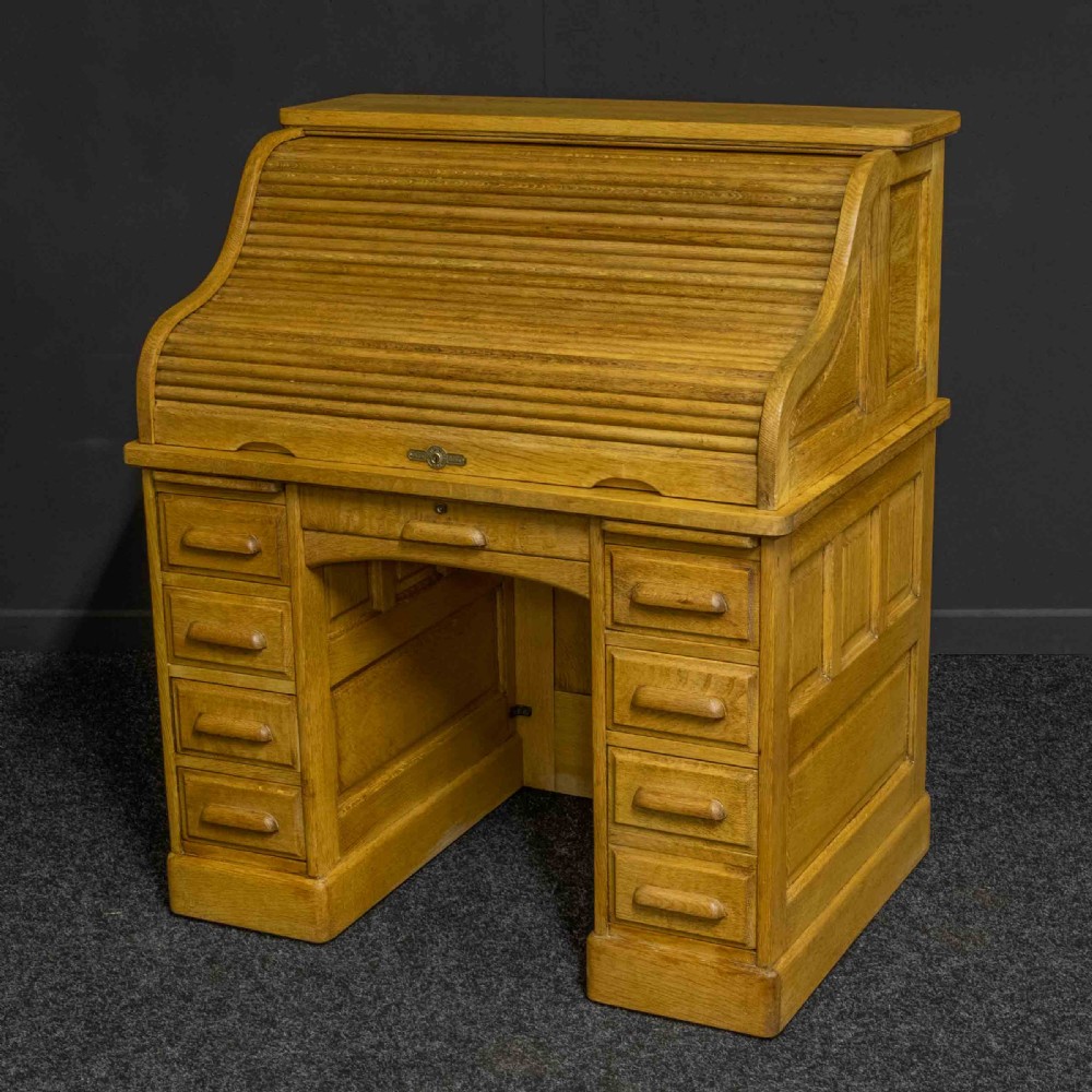 Small Oak Roll Top Desk