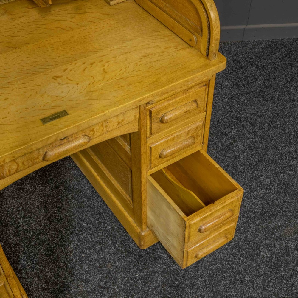 Small Oak Roll Top Desk View X
