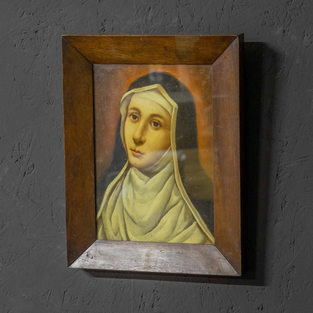 Late Victorian Oil Painting of a Nun View IV