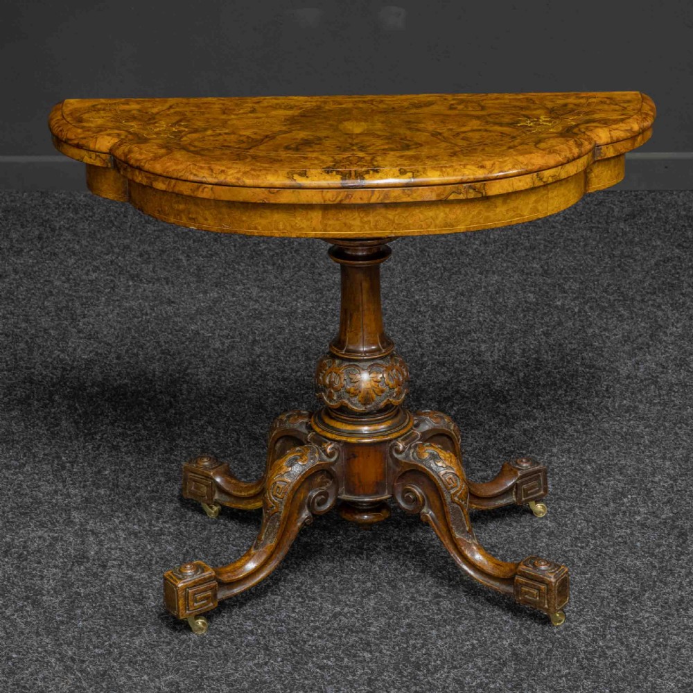Victorian Walnut Card Table