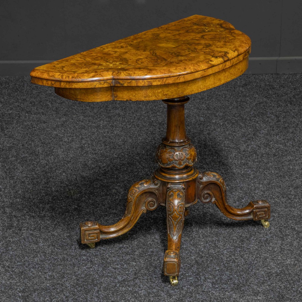 Victorian Walnut Card Table View III