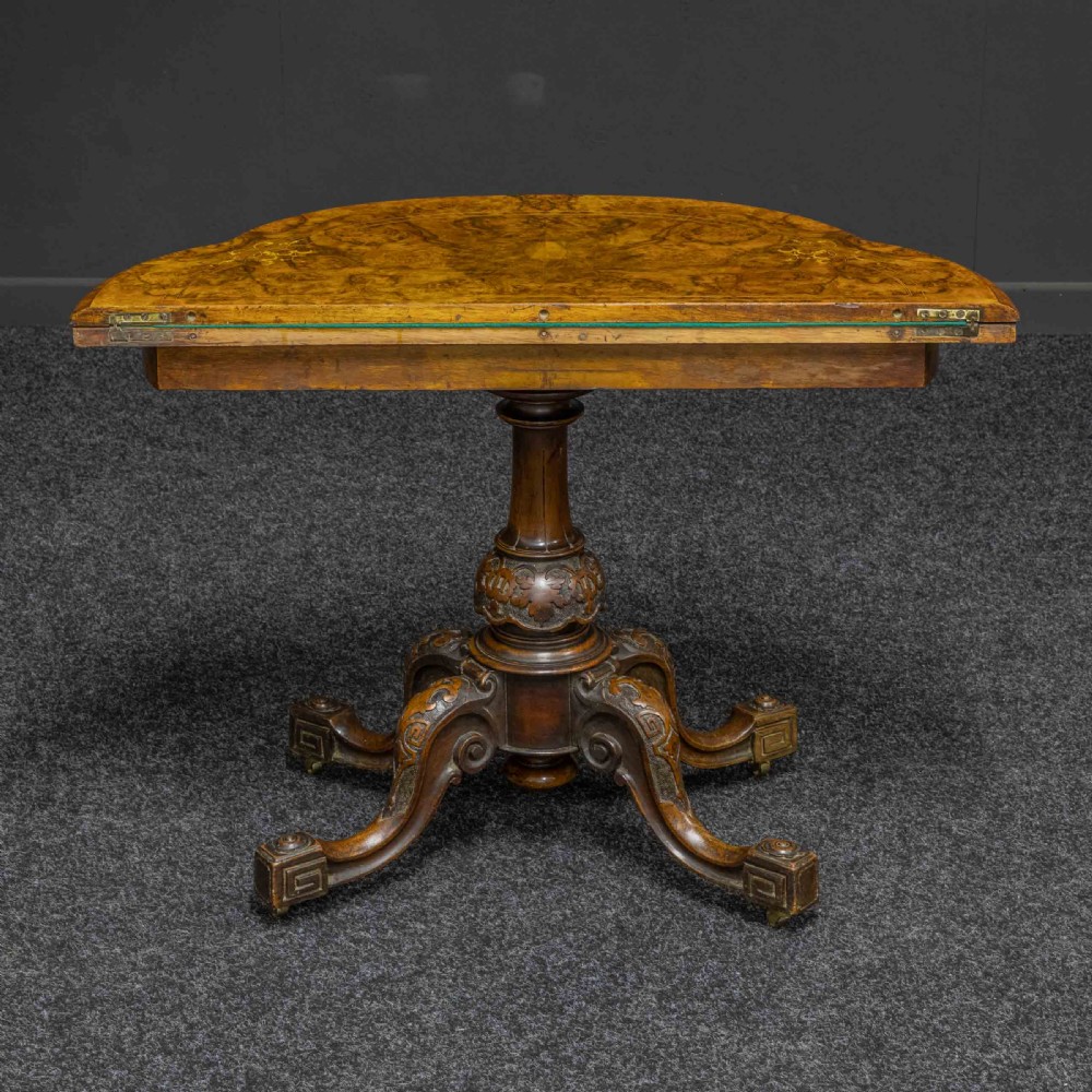Victorian Walnut Card Table View IV