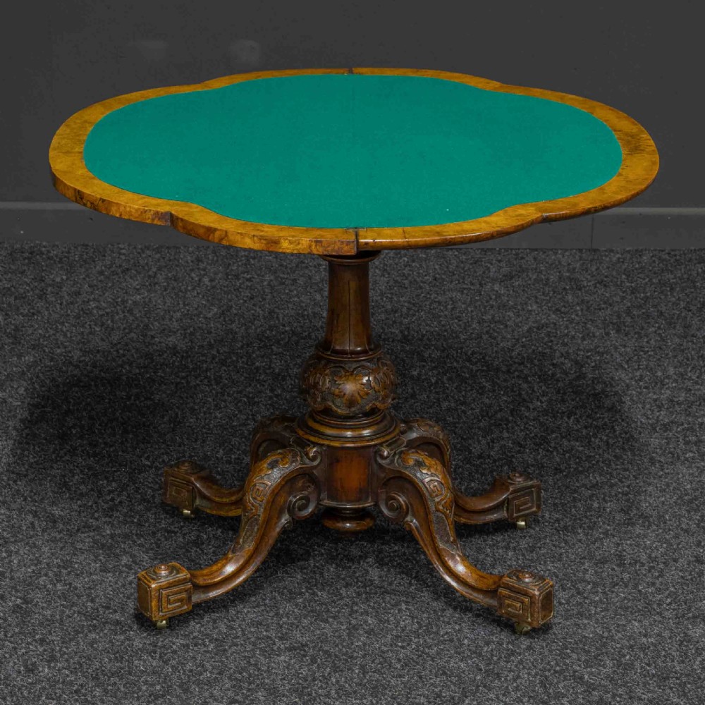 Victorian Walnut Card Table View VI