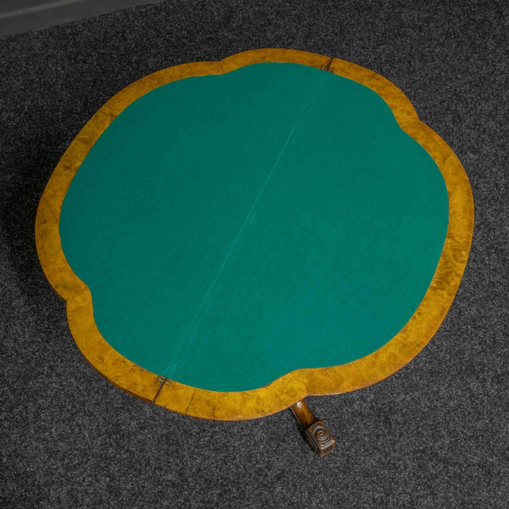 Victorian Walnut Card Table View VII
