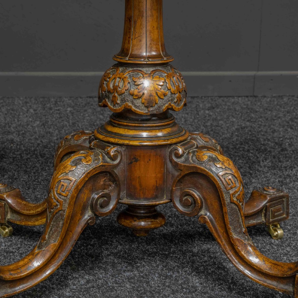 Victorian Walnut Card Table View XI