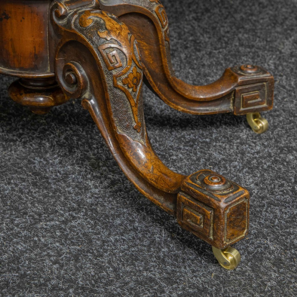 Victorian Walnut Card Table View XII