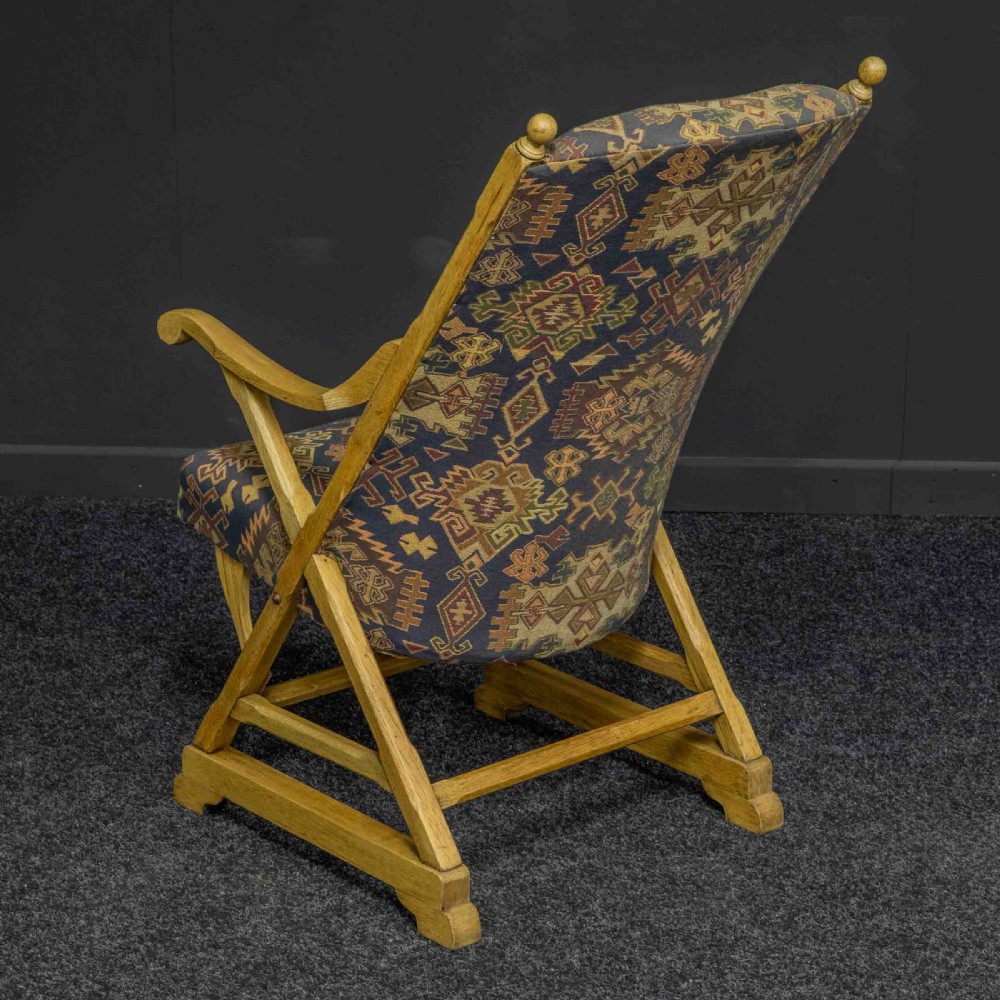 Arts and Crafts Oak Armchair View III