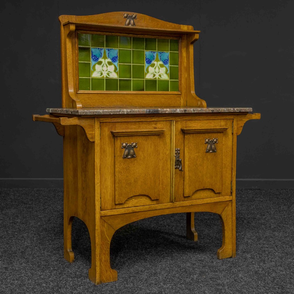 Arts and Crafts Oak Washstand View III